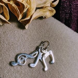 Silver Musical Note Necklace